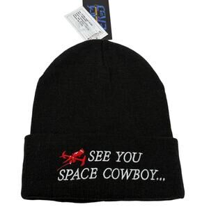 NEW! Bioworld Cowboy Bebop SAMPLE Cap Hat Knit Skullcap Black Space Cowboy